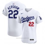 Maglia Baseball Uomo Los Angeles Dodgers Clayton Kershaw Home Elite Bianco