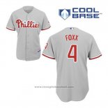 Maglia Baseball Uomo Philadelphia Phillies Jimmy Foxx 4 Grigio Cool Base