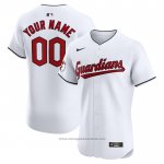 Maglia Baseball Uomo Cleveland Guardians Home Elite Personalizzate Bianco