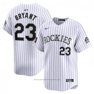 Maglia Baseball Uomo Colorado Rockies Kris Bryant 2024 World Tour Mexico City Series Home Limited Bianco