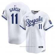 Maglia Baseball Uomo Kansas City Royals Maikel Garcia Home Limited Bianco