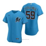 Maglia Baseball Uomo Miami Marlins Jacob Stallings Autentico Alternato Blu