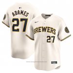 Maglia Baseball Uomo Milwaukee Brewers Willy Adames Home Limited Crema