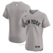 Maglia Baseball Uomo New York Yankees Road Elite Grigio