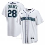 Maglia Baseball Uomo Seattle Mariners Eugenio Suarez Home Replica Bianco