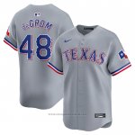 Maglia Baseball Uomo Texas Rangers Jacob Degrom Away Limited Grigio