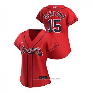 Maglia Baseball Donna Atlanta Braves Sean Newcomb 2020 Replica Alternato Rosso