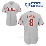 Maglia Baseball Uomo Philadelphia Phillies Juan Samuel 8 Grigio Cool Base