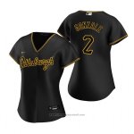 Maglia Baseball Donna Pittsburgh Pirates Erik Gonzalez Alternato Replica Nero