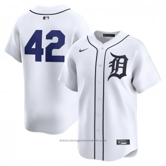 Maglia Baseball Uomo Detroit Tigers 2024 Jackie Robinson Day Home Limited Bianco