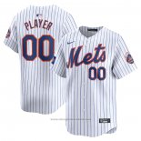 Maglia Baseball Uomo New York Mets 2024 World Tour London Series Home Pick-A-player Limited Bianco
