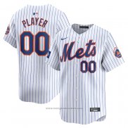 Maglia Baseball Uomo New York Mets 2024 World Tour London Series Home Pick-A-player Limited Bianco