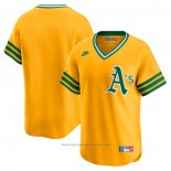 Maglia Baseball Uomo Oakland Athletics Cooperstown Collection Limited Oro