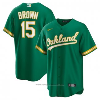 Maglia Baseball Uomo Oakland Athletics Seth Brown Alternato Replica Verde