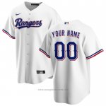 Maglia Baseball Uomo Texas Rangers Home Replica Personalizzate Bianco