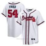 Maglia Baseball Uomo Atlanta Braves Max Fried Replica Home Bianco