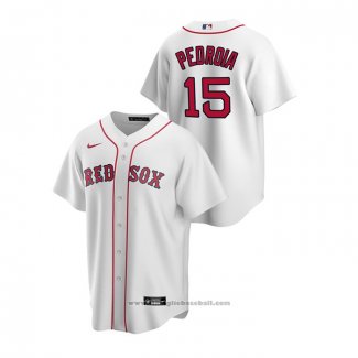 Maglia Baseball Uomo Boston Red Sox Dustin Pedroia Replica Home Bianco