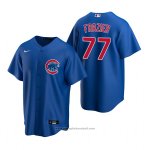 Maglia Baseball Uomo Chicago Cubs Clint Frazier Replica Alternato Blu