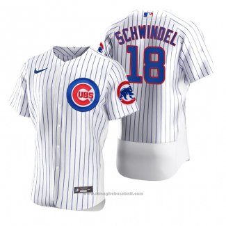 Maglia Baseball Uomo Chicago Cubs Frank Schwindel Autentico Home Bianco