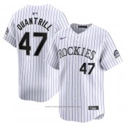 Maglia Baseball Uomo Colorado Rockies Cal Quantrill Home Limited Bianco