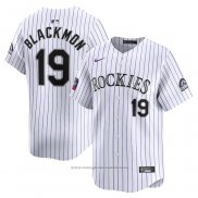 Maglia Baseball Uomo Colorado Rockies Charlie Blackmon 2024 World Tour Mexico City Series Home Limited Bianco