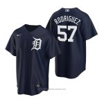 Maglia Baseball Uomo Detroit Tigers Eduardo Rodriguez Replica Alternato Blu