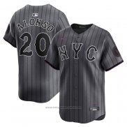 Maglia Baseball Uomo New York Mets Pete Alonso 2024 City Connect Limited Grafito