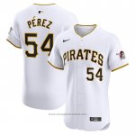 Maglia Baseball Uomo Pittsburgh Pirates Martin Perez Home Elite Bianco