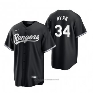 Maglia Baseball Uomo Texas Rangers Nolan Ryan Replica 2021 Nero