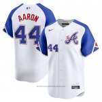 Maglia Baseball Uomo Atlanta Braves Hank Aaron City Connect Retired Bianco