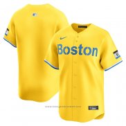 Maglia Baseball Uomo Boston Red Sox City Connect Limited Oro