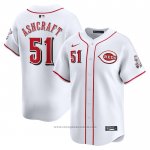 Maglia Baseball Uomo Cincinnati Reds Graham Ashcraft Home Limited Bianco