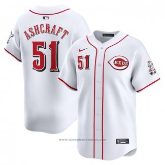 Maglia Baseball Uomo Cincinnati Reds Graham Ashcraft Home Limited Bianco