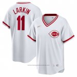 Maglia Baseball Uomo Cincinnati Reds Barry Larkin Primera Cooperstown Collection Bianco