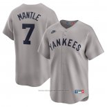 Maglia Baseball Uomo New York Yankees Mickey Mantle Throwback Cooperstown Collection Limited Grigio