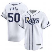 Maglia Baseball Uomo Tampa Bay Rays Rene Pinto Home Limited Bianco