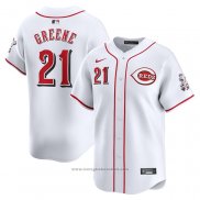 Maglia Baseball Uomo Cincinnati Reds Hunter Verdee Home Limited Bianco