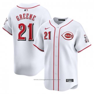 Maglia Baseball Uomo Cincinnati Reds Hunter Verdee Home Limited Bianco