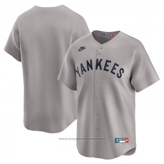 Maglia Baseball Uomo New York Yankees Cooperstown Collection Limited Grigio