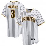 Maglia Baseball Uomo San Diego Padres Jackson Merrill Home Replica Bianco